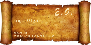 Engl Olga névjegykártya